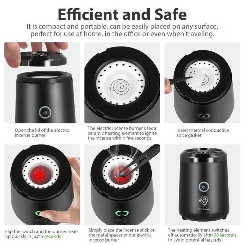 USB Electric Agarwood Burner – Portable Oud Diffuser for Travel &amp; Daily Use